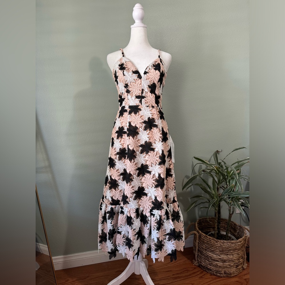 Dress the Population Chantal Floral Multihue Lace Party Dress Size XS NWT - Picture 8 of 14